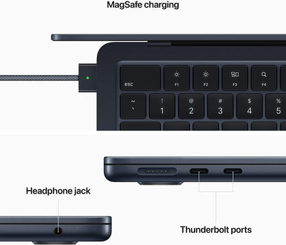 (Refurbished)Apple 2022 MacBook Air Laptop with M2 chip, 13.6-inch, 8GB RAM, 512GB SSD Storage, Midnight (Renewed)