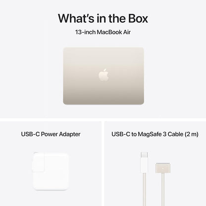（Refurbished）Apple 2025 MacBook Air with Apple M4 Chip, 13-inch, 16GB RAM, 256GB SSD Storage, Starlight (Renewed)